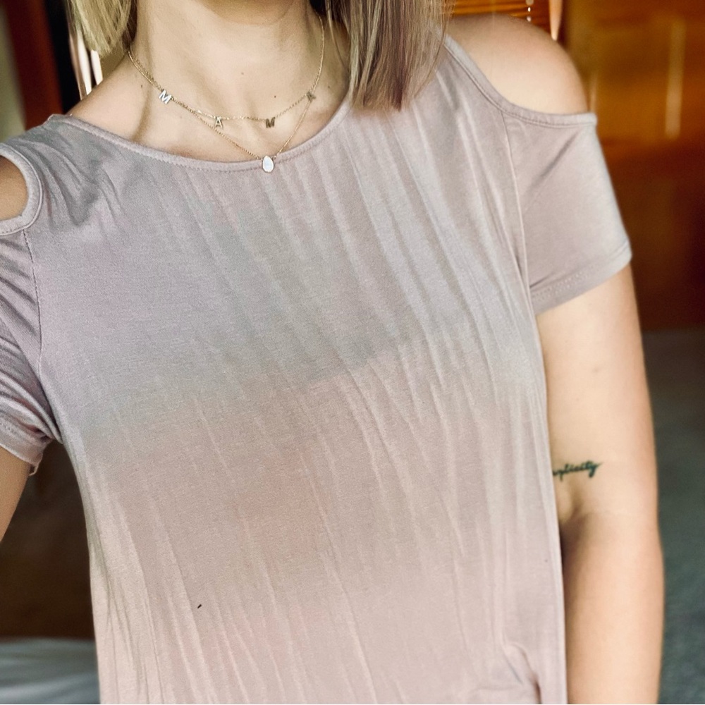 Pink Blush Maternity Cross Back Top Small S Blouse T-Shirt Shirt